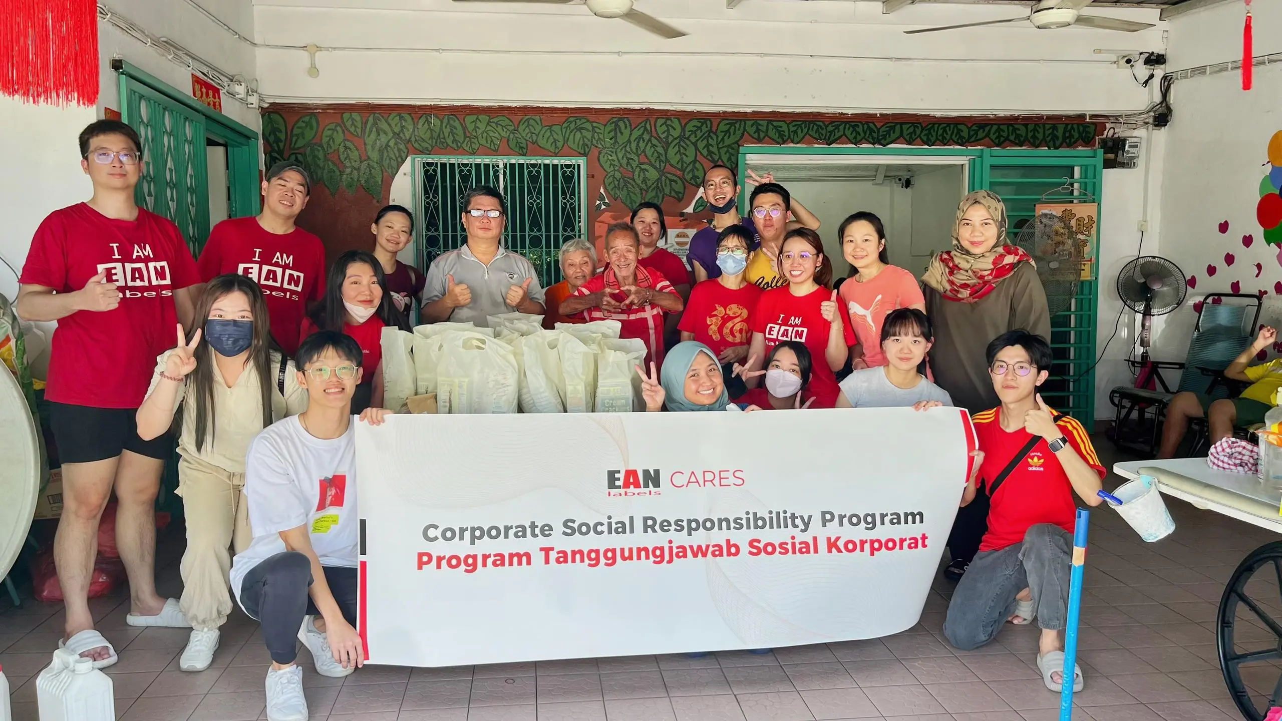 EAN Label team participating in a corporate social responsibility community program in Malaysia