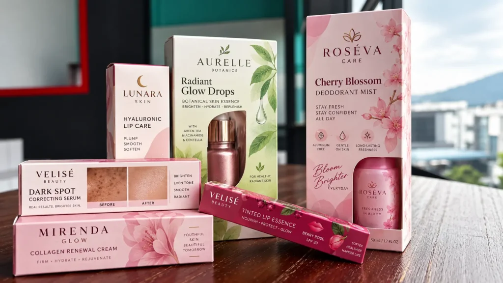 Custom cosmetic packaging boxes for skincare and beauty products in Malaysia